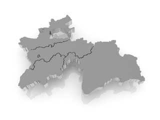 Map of Tajikistan.