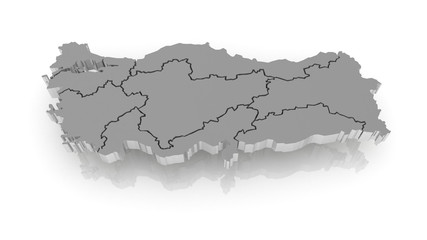 Obraz premium Map of Turkey.