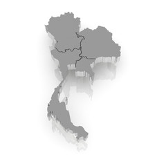 Map of Thailand.