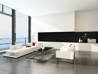 Modern luxurious living room interior
