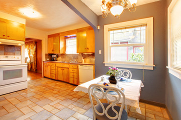 Dining and kitchen room interior