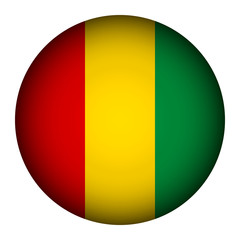 Fototapeta premium Guinea flag button.