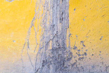 yellow grunge wall for texture background