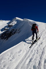 Fototapeta na wymiar ski mountaineering