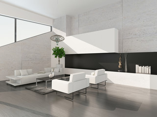Modern luxurious living room interior