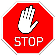 Obraz premium Stop Hand Schild #140310-svg02