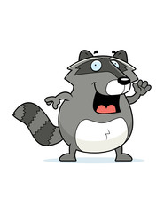 Raccoon Waving