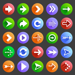 Flat arrow icons 4