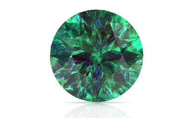 emerald on white background (high resolution 3D image)