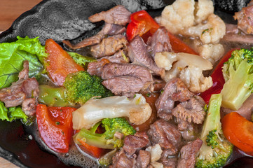 meat with vegetables
