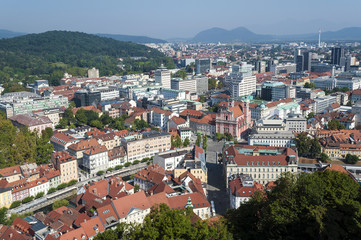 Fototapeta na wymiar Miasto Lublanie, w Słowenii.