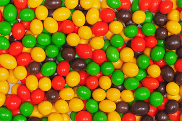Multicolored candies.