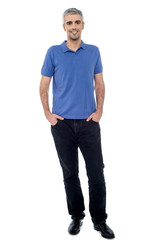 Fototapeta premium Casual shot of relaxed male model