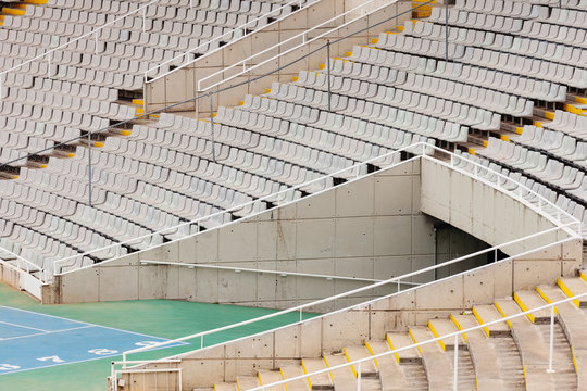 Empty tribunes