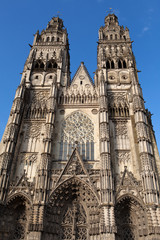 Fototapeta premium Gothic cathedral of Saint Gatien in Tours, Loire Valley France