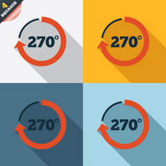 Angle 270 degrees sign icon. Geometry math symbol