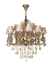 Vintage chandelier isolated, clipping path included