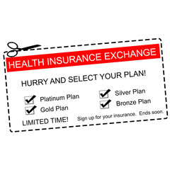 Health Insurance Exchange Coupon Concept