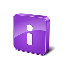 info 3d Rounded Corner Violet Vector Icon Button