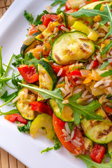 vegetables vegetarian with wild rice