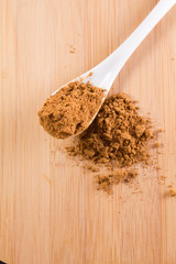 white spoon with guarana from above