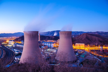 Cooling tower of heavy industry factory in Beijing