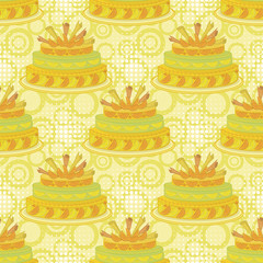 Seamless background, holiday pie