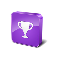 Cup 3d Rounded Corner Violet Vector Icon Button