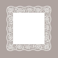 Template frame design for card.