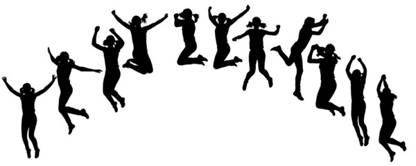 Vector silhouette of people.