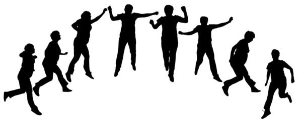 Vector silhouette of a woman.