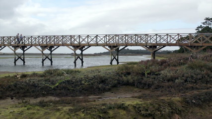 Footbridge over Ria Formosa. Algarve