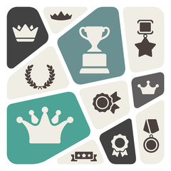 Awards icon set