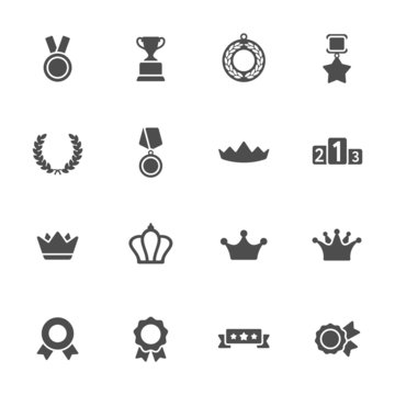 Awards icons set