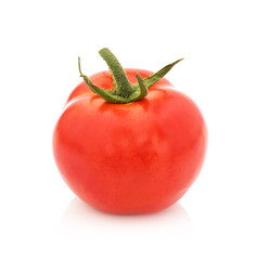 fresh red tomato isolated on white  background.