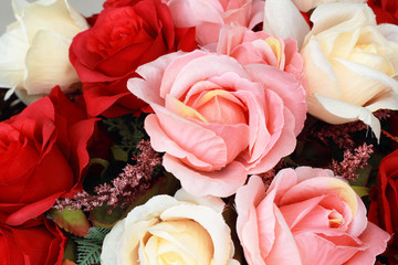 beautiful of rose artificial flowers