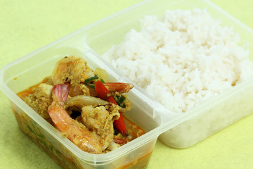 Seafood yellow curry powder stir Fried