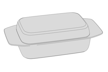 cartoon image of dish bowl