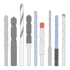 cartoon image of drill tools