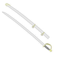 cartoon image of sword weapon - sabre