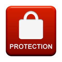 Roter Button: Schloss-Symbol Protection