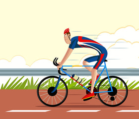 Fototapeta premium Cyclist riding Sports Cycle