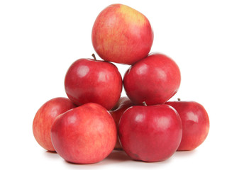Fototapeta na wymiar Red apple stacked
