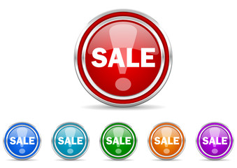 sale icon vector set