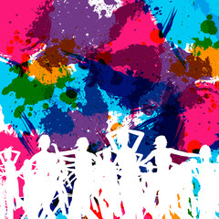 Party vector grunge illustration