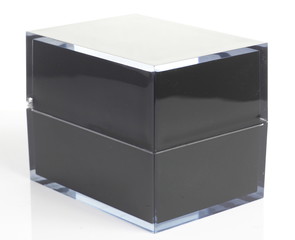 Glossy Black Jewelry Box White background
