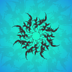 Tribal tattoo - abstract background, futuristic shapes