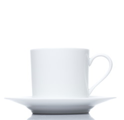 White Coffee Cup on White background