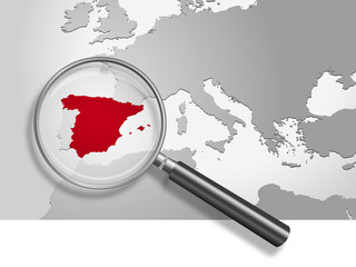 Obraz premium Landkarte *** Europa Spanien