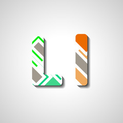 Colorful letter alphabet, abstract illustration